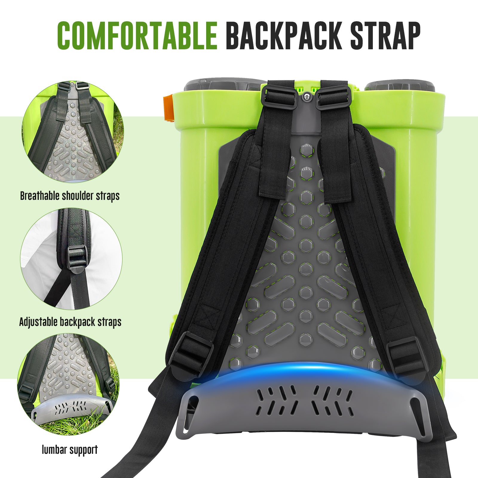 Battery Powered Backpack Sprayer 4 Gallon, VAXMAY 100 PSI Electric Graden Sprayer Works with Makita 18V Battery, Weed Yard Sprayer with Telescopic Wand, 5 Nozzles, 2.6 Ah Battery & Charger Included