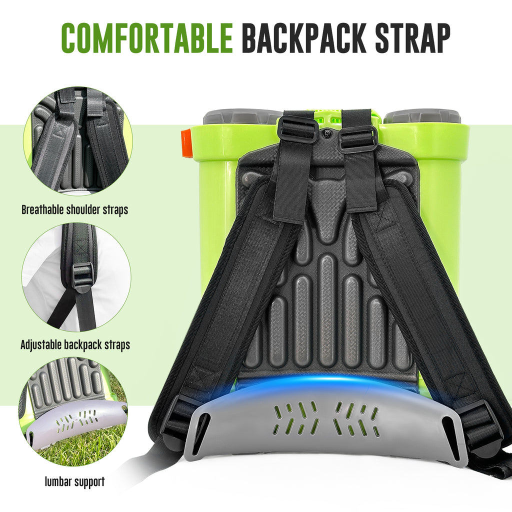 Battery Powered Backpack Sprayer 3.2 Gallon, VAXMAY 80 PSI Electric Graden Sprayer Works with Makita 18V Battery, Weed Lawn Sprayer with Telescopic Wand, 5 Nozzles, 2.0 Ah Battery & Charger Included